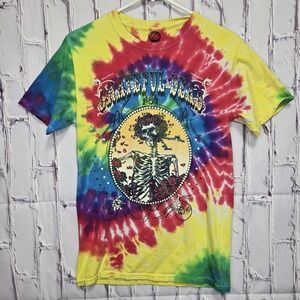Grateful Dead Men's Small Skeleton & Roses Tie‎ Dye S/S Graphic T-Shirt Tee